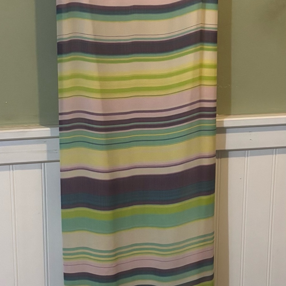 Old Navy Striped Maxi Dress in Green, Teal, Purple & Cream